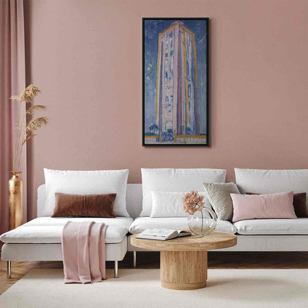 Floating Framed Canvas Art - Lighthouse near Westkapelle - Piet Mondrian