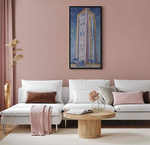 Floating Framed Canvas Art - Lighthouse near Westkapelle - Piet Mondrian