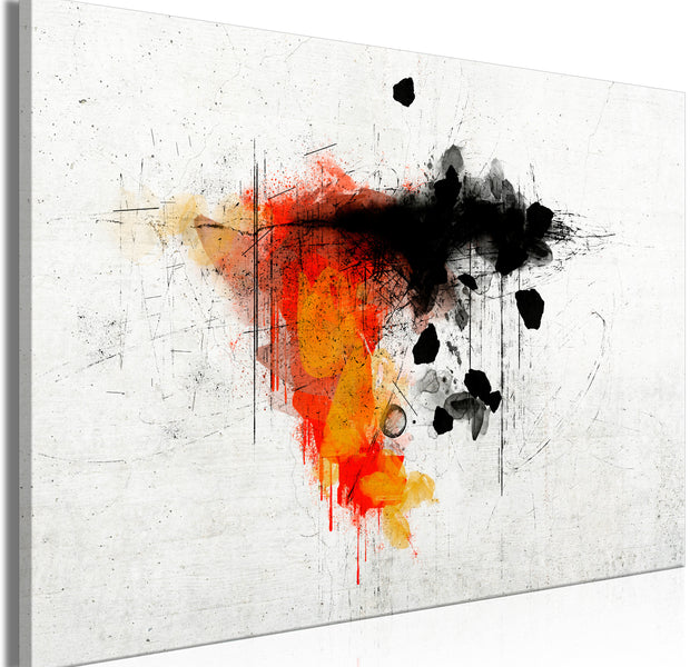 Abstract Canvas Wall Art - Expression of Red