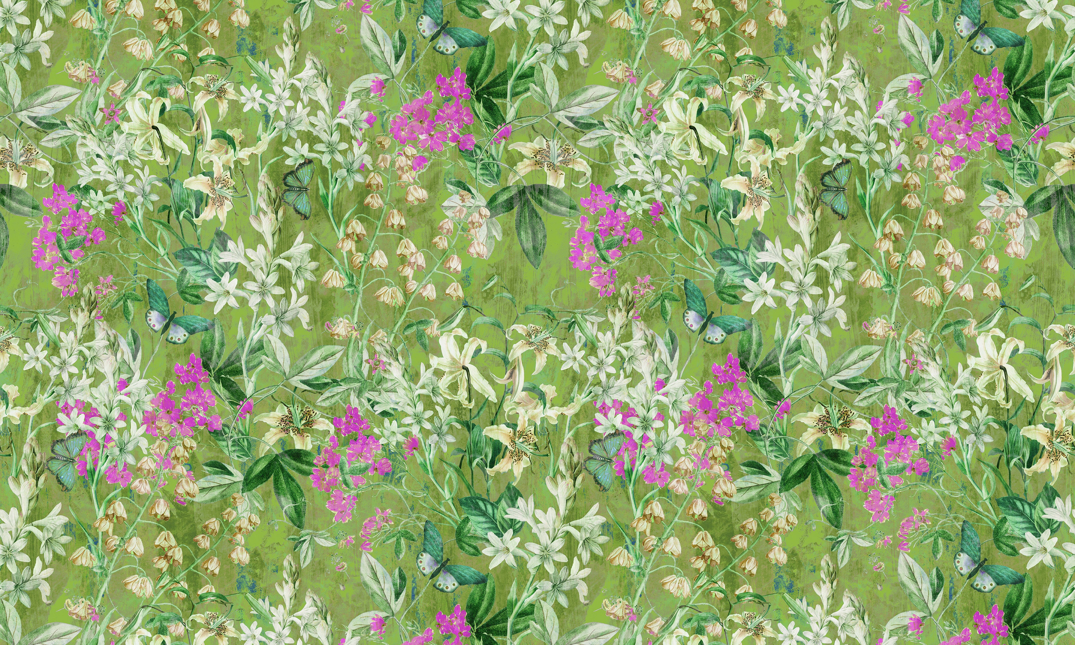 Premium Wallpaper Wall Mural - Spring Garden  Green