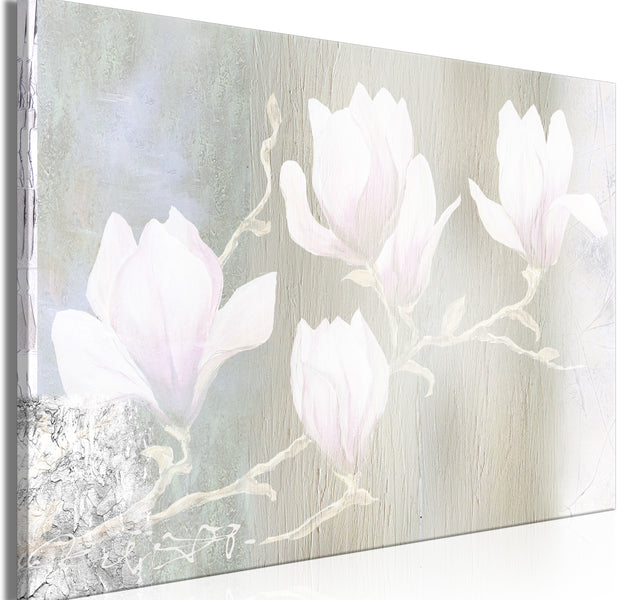 Floral Canvas Wall Art - White Magnolias