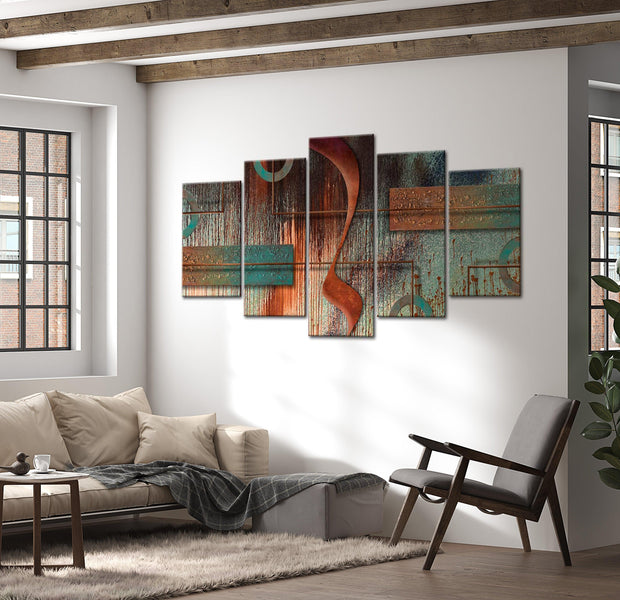Abstract Canvas Wall Art - Abstract Melody - 5 Pieces