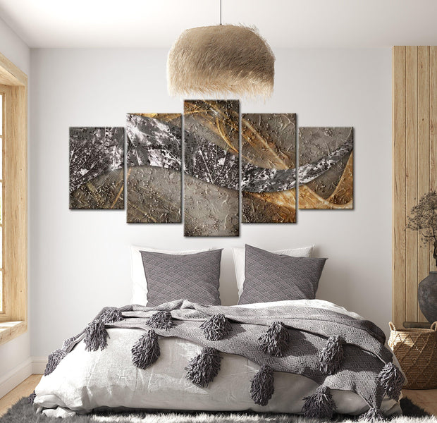 Abstract Canvas Wall Art - Autumn Dynamics - 5 Pieces