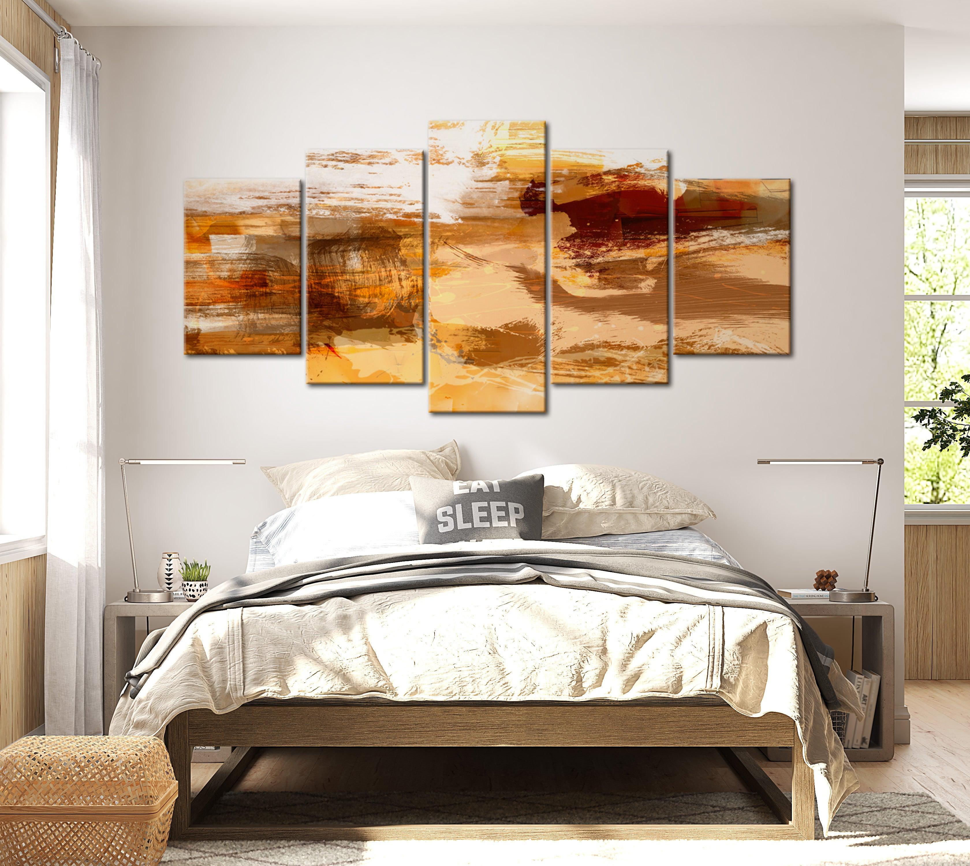 Abstract Canvas Wall Art - Desert Sands - 5 Pieces