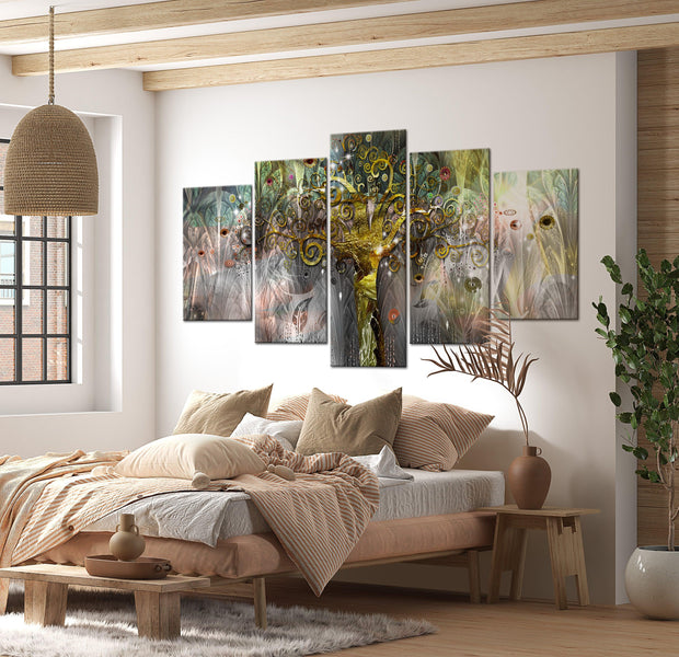 Abstract Canvas Wall Art - Precious Talisman - 5 Pieces