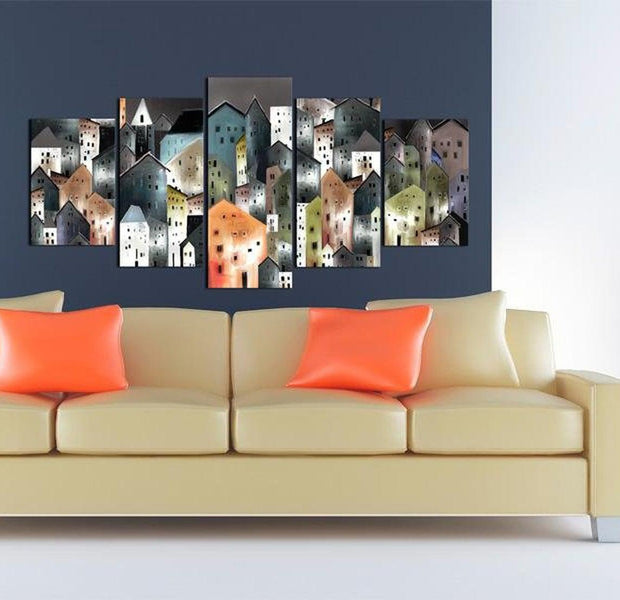 Abstract Canvas Wall Art - 6Th District