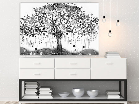 Abstract Canvas Wall Art - Abundant Tree Wide
