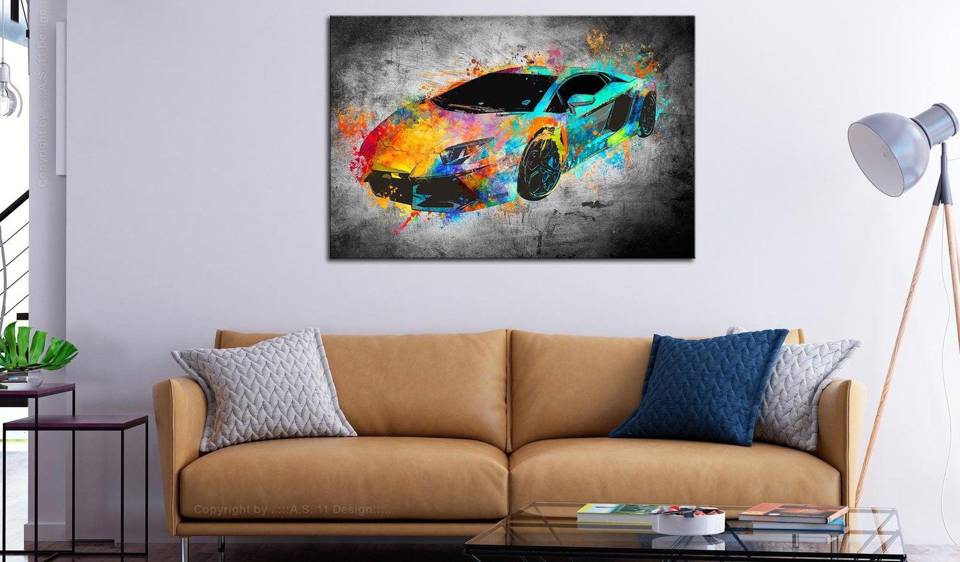 Abstract Canvas Wall Art - Aerodynamics Wide