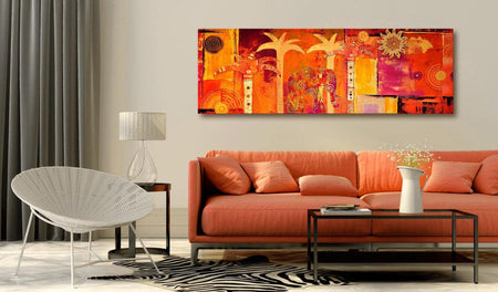 Abstract Canvas Wall Art - African Collage