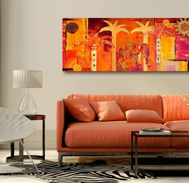 Abstract Canvas Wall Art - African Collage