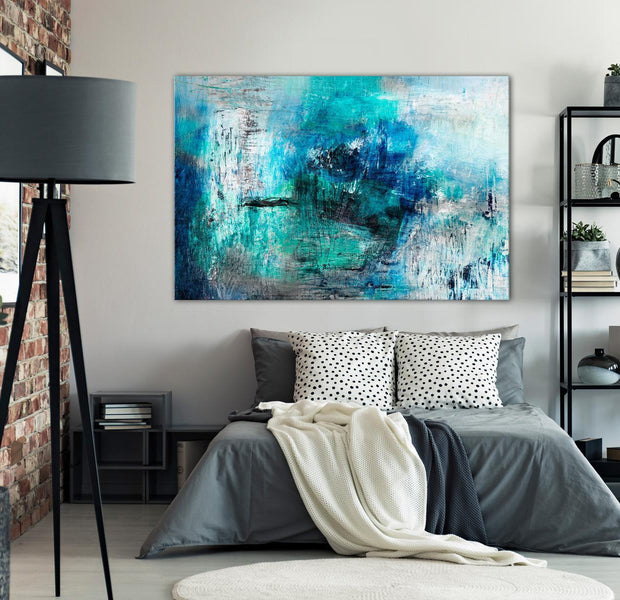 Abstract Canvas Wall Art - After Storm Wide