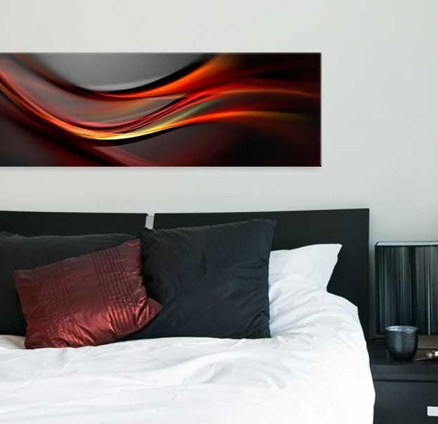 Abstract Canvas Wall Art - Amber Tide