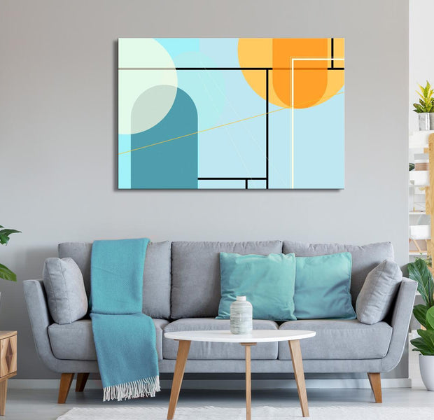 Abstract Canvas Wall Art - Arranged Ocean Wide
