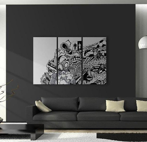 Abstract Canvas Wall Art - Artistic Mess