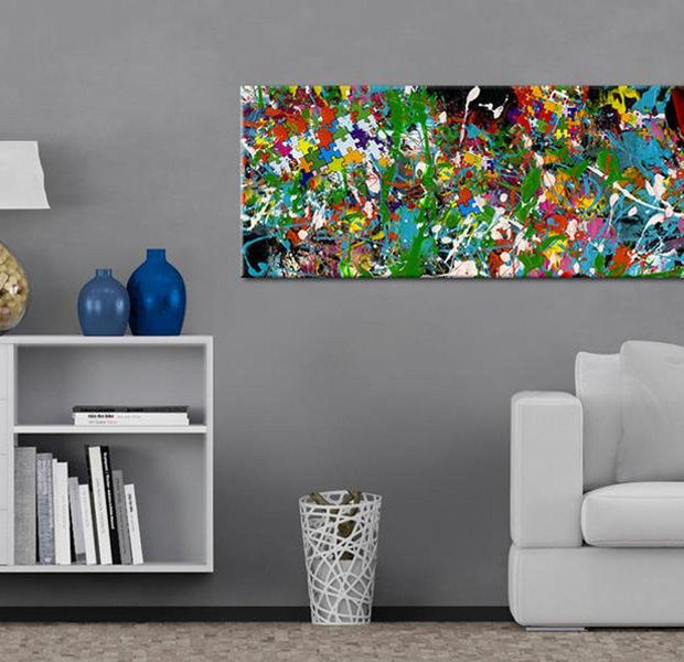 Abstract Canvas Wall Art - Artistic Puzzle