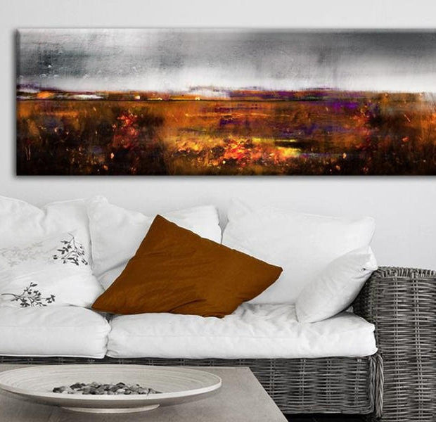 Abstract Canvas Wall Art - Autumn Field