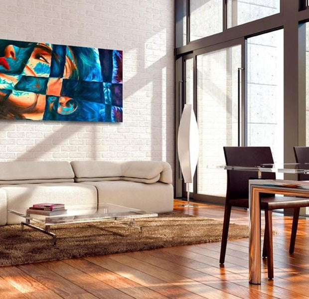 Abstract Canvas Wall Art - Azure Trap