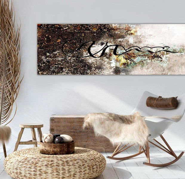 Abstract Canvas Wall Art - Breath Of The Orient Narrow