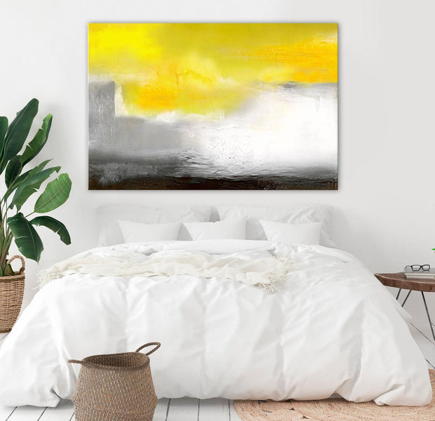 Abstract Canvas Wall Art - Bright Morning Wide