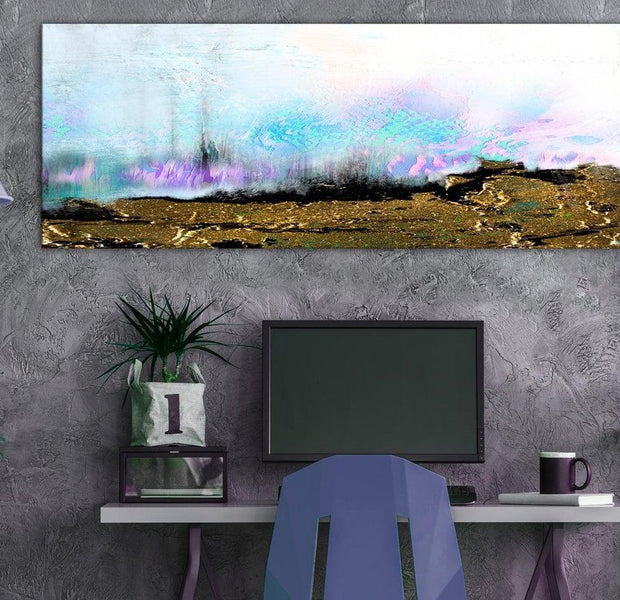 Abstract Canvas Wall Art - Burned Fields Narrow