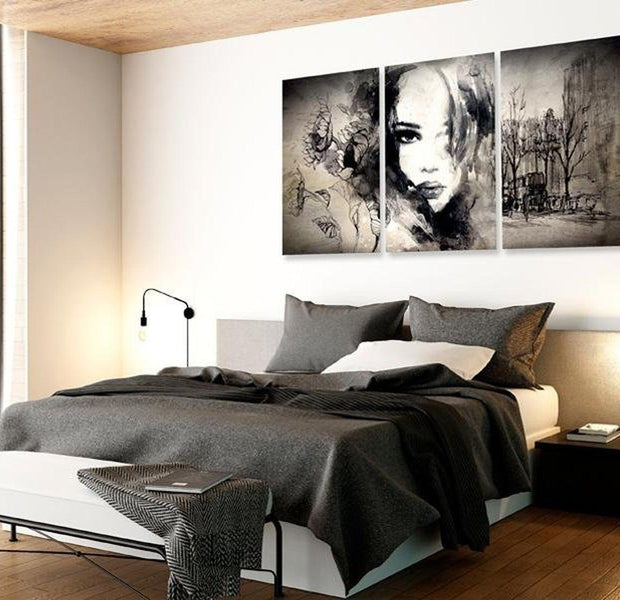 Abstract Canvas Wall Art - City Of Mine