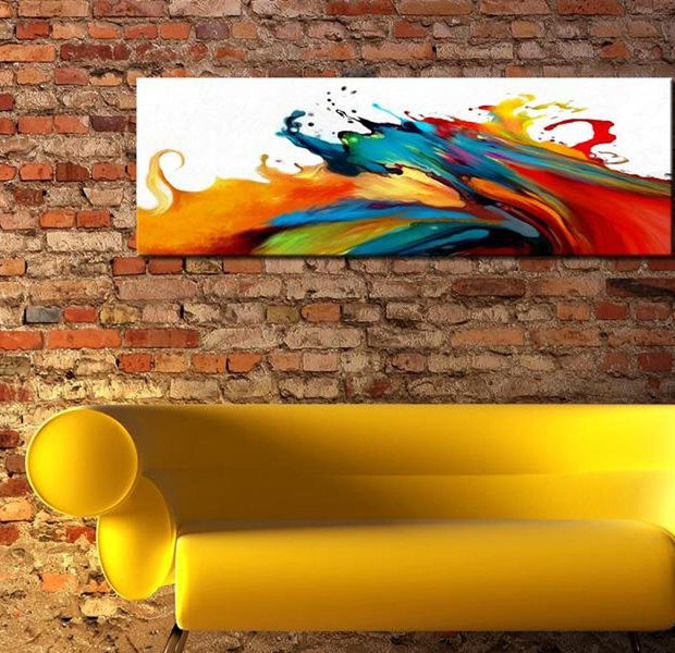 Abstract Canvas Wall Art - Colorful Storm