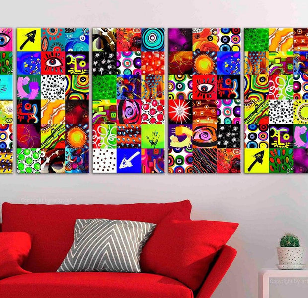 Abstract Canvas Wall Art - Colourful Abstraction