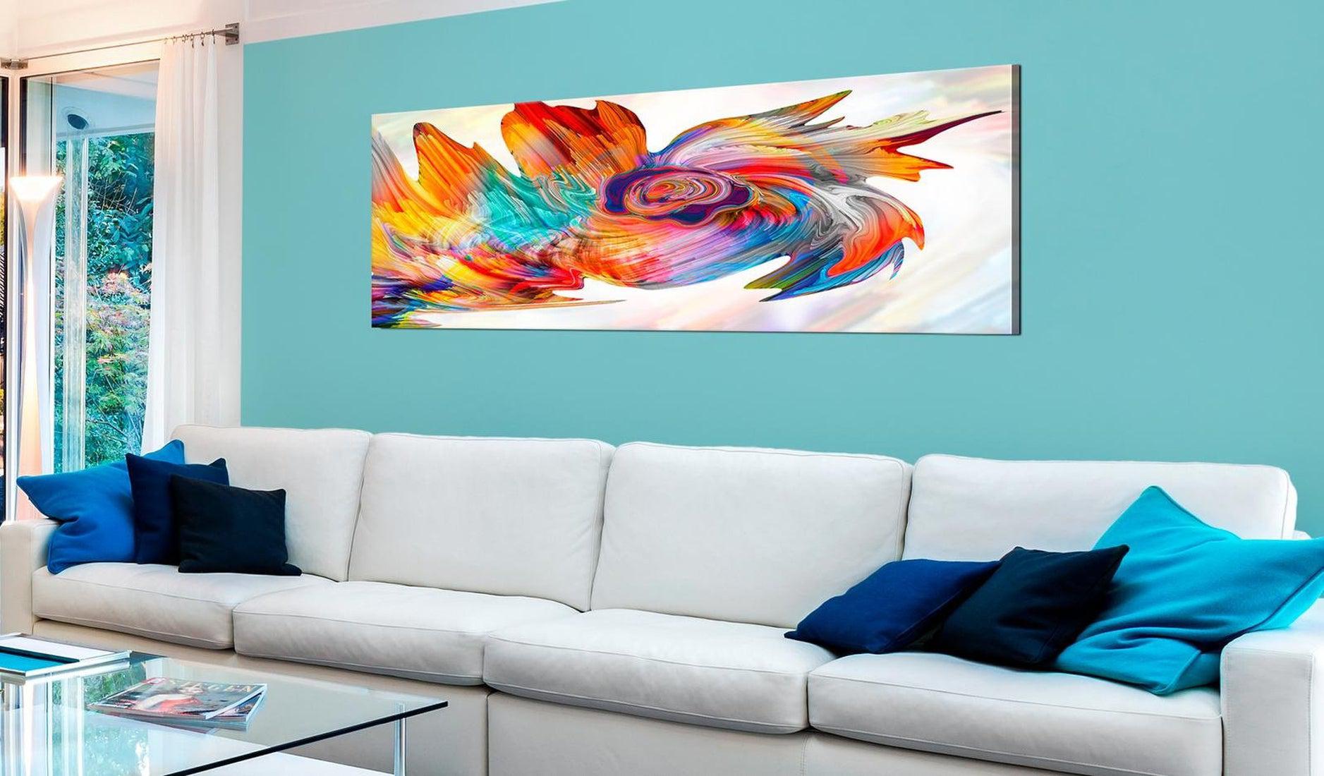 Abstract Canvas Wall Art - Colourful Cyclone