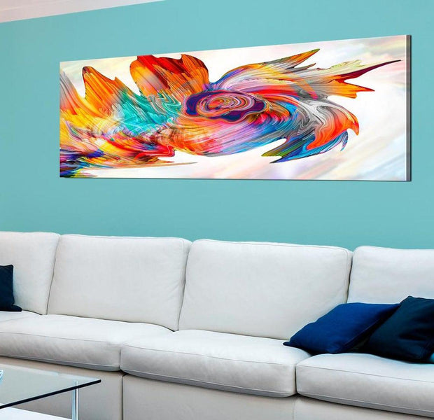 Abstract Canvas Wall Art - Colourful Cyclone