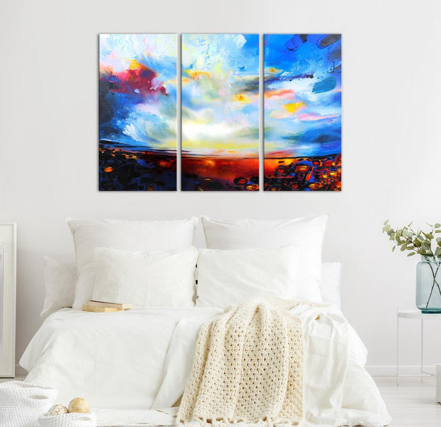 Abstract Canvas Wall Art - Colourful Sky