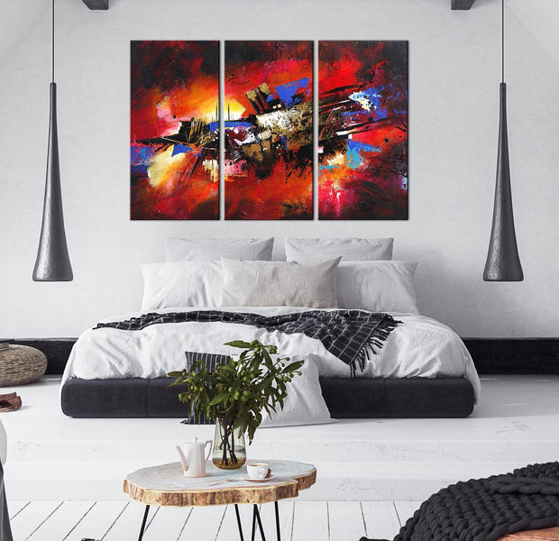 Abstract Canvas Wall Art - Colours Of Childhood