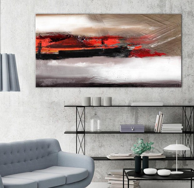 Abstract Canvas Wall Art - Courage Wide