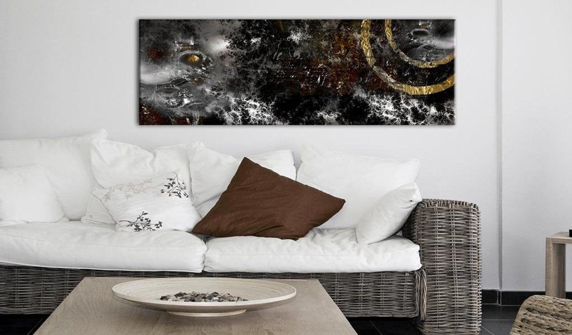 Abstract Canvas Wall Art - Dark Moon