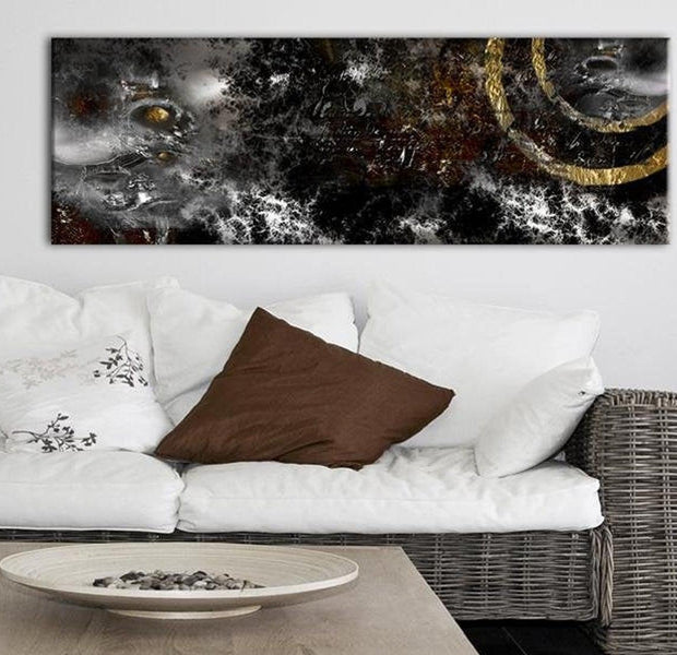 Abstract Canvas Wall Art - Dark Moon