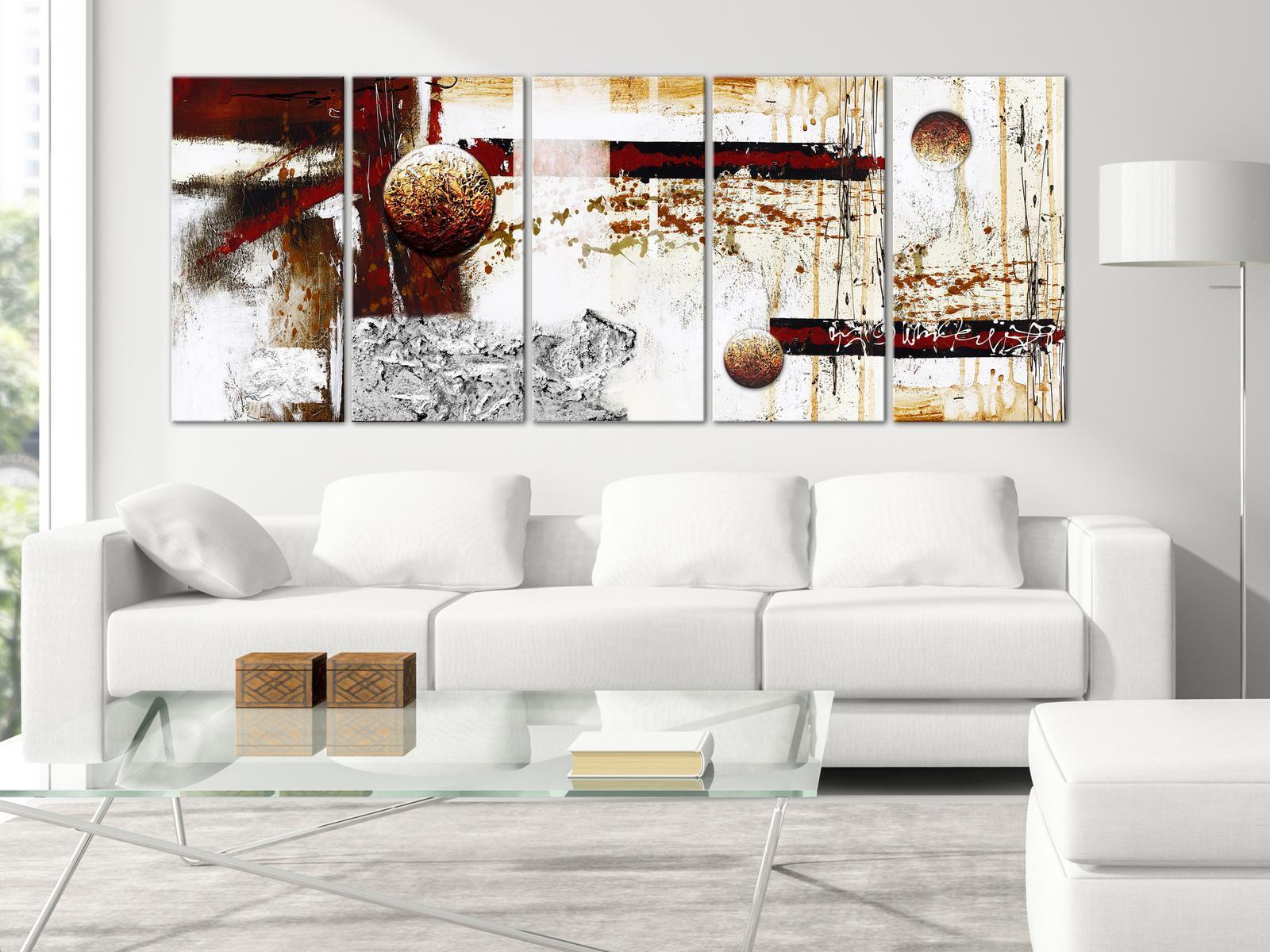 Abstract Canvas Wall Art - Dynamics In Space Narrow