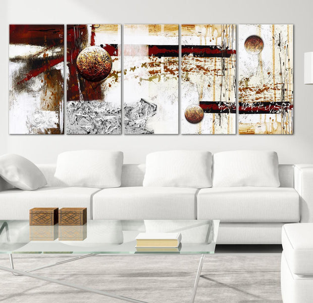 Abstract Canvas Wall Art - Dynamics In Space Narrow