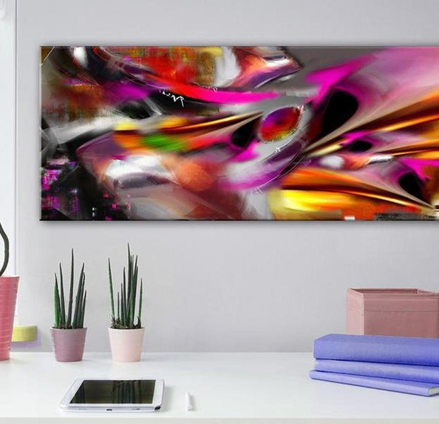 Abstract Canvas Wall Art - Fiery Expression