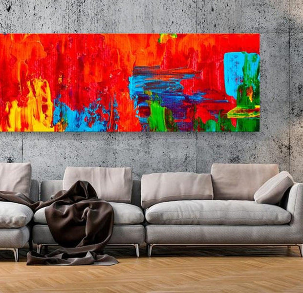 Abstract Canvas Wall Art - Fiery Fantasy