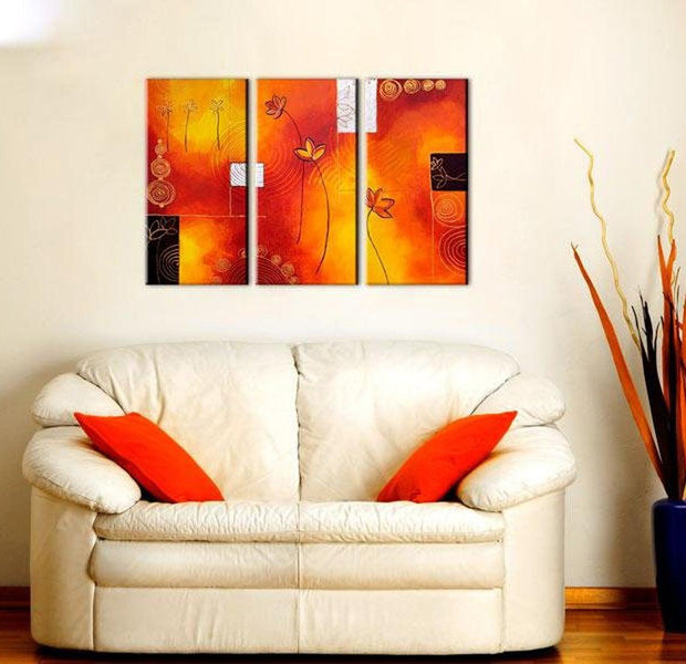 Abstract Canvas Wall Art - Flourishes