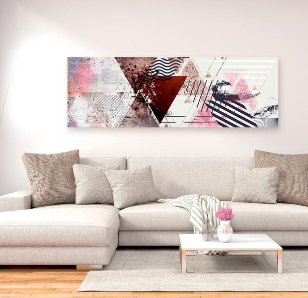 Abstract Canvas Wall Art - Geometric Background Narrow