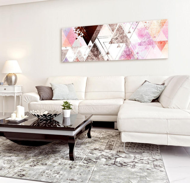 Abstract Canvas Wall Art - Geometric Evolution Narrow