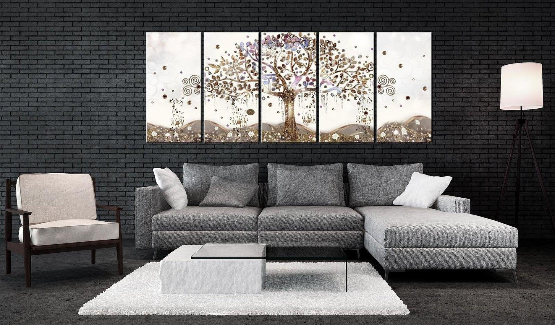 Abstract Canvas Wall Art - Geometric Tree