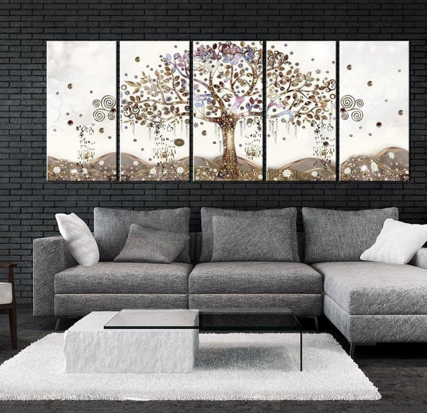 Abstract Canvas Wall Art - Geometric Tree