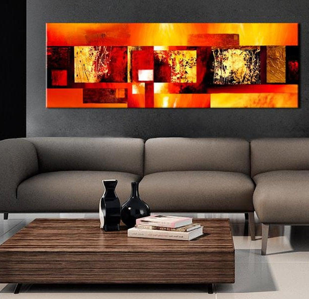 Abstract Canvas Wall Art - Golden Spell