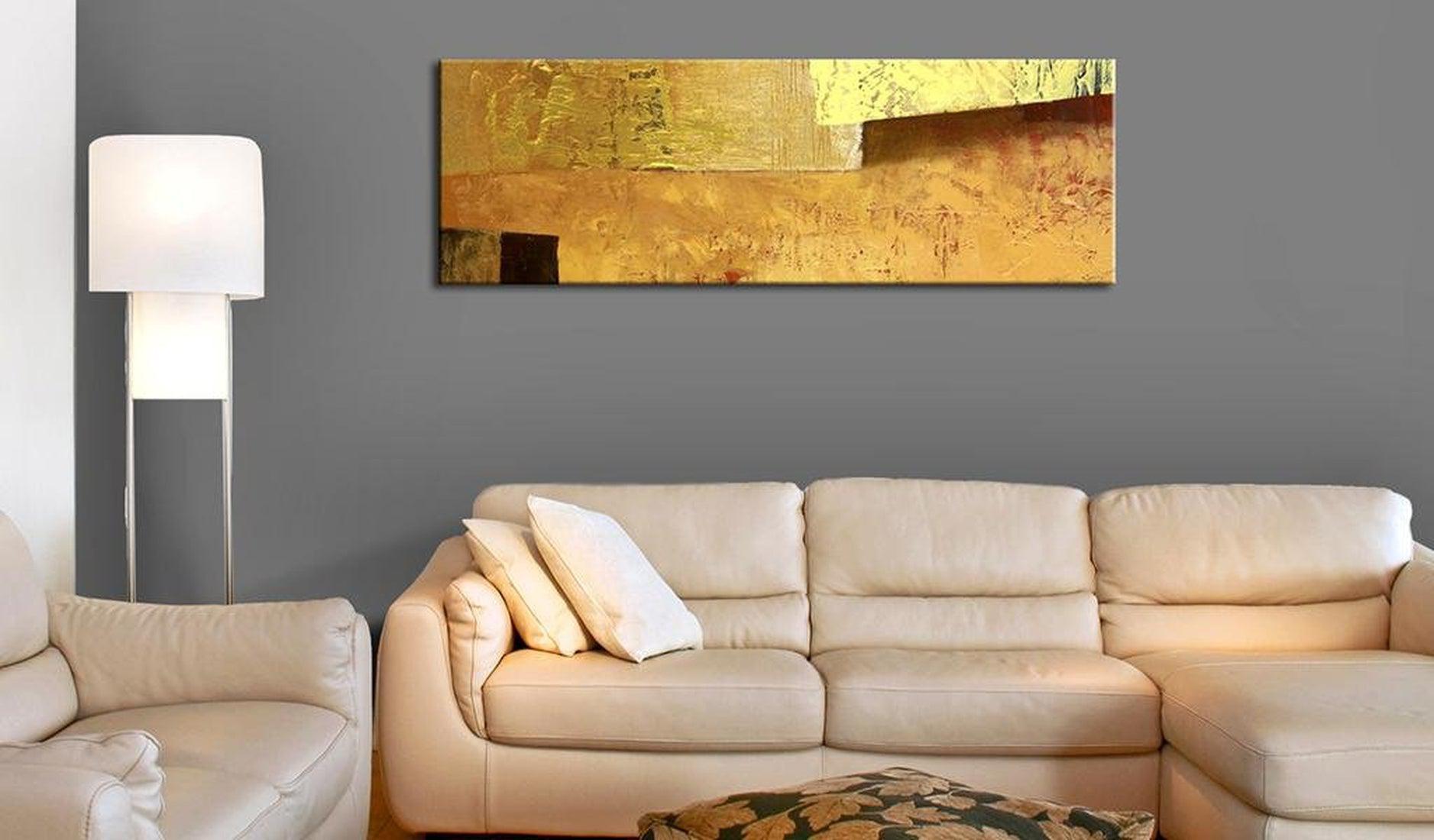 Abstract Canvas Wall Art - Golden Torrent