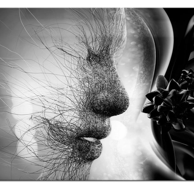 Abstract Canvas Wall Art - Human Thread