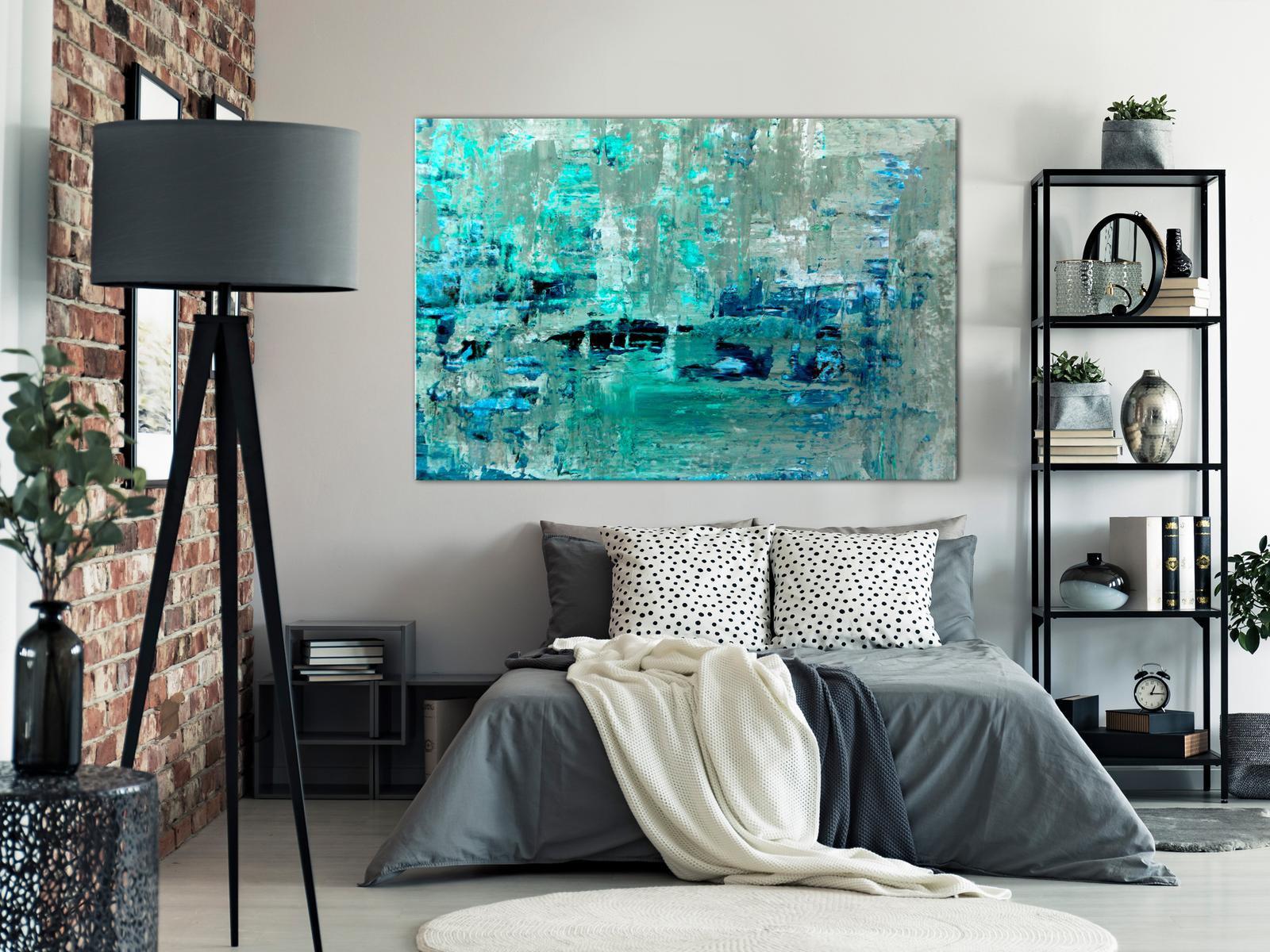 Abstract Canvas Wall Art - Ice Sheet Wide