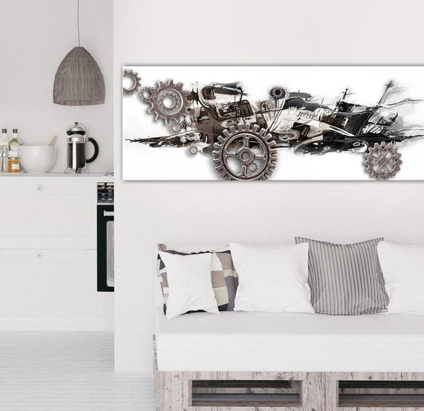 Abstract Canvas Wall Art - Installation Narrow