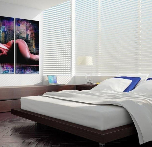 Abstract Canvas Wall Art - Intimacy In The Big City