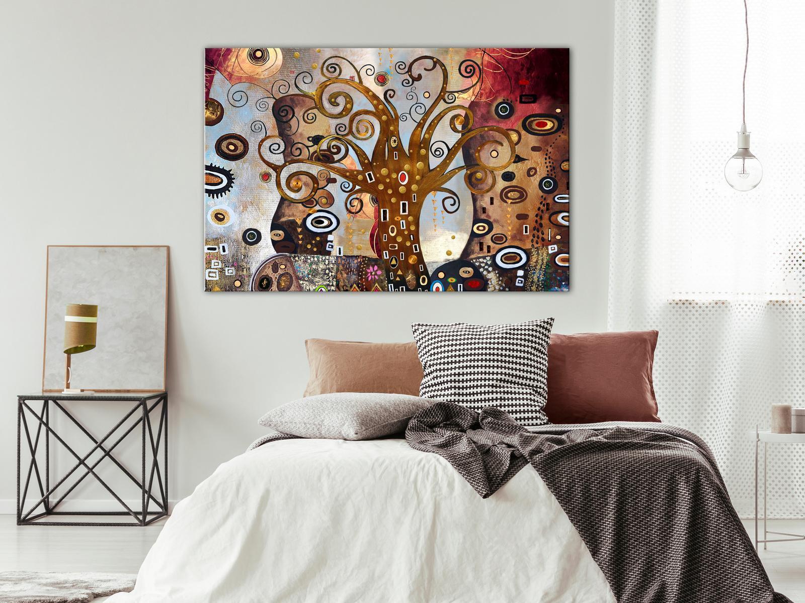 Abstract Canvas Wall Art - Joy Of Life Wide